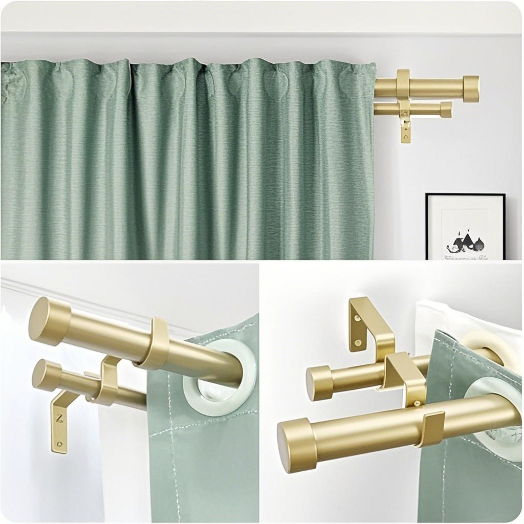 Double Dura Adjustable Curtain Rod