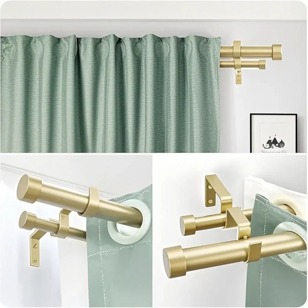 Double Dura Adjustable Curtain Rod - LuxDrape