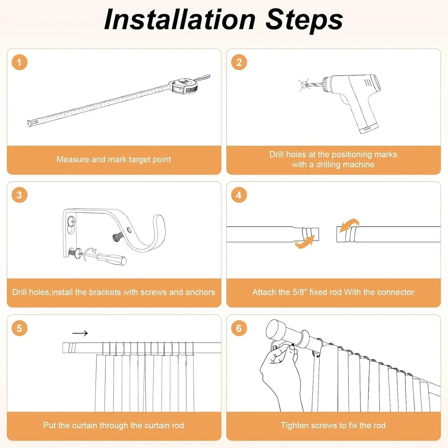 Dura Adjustable Curtain Rod - LuxDrape