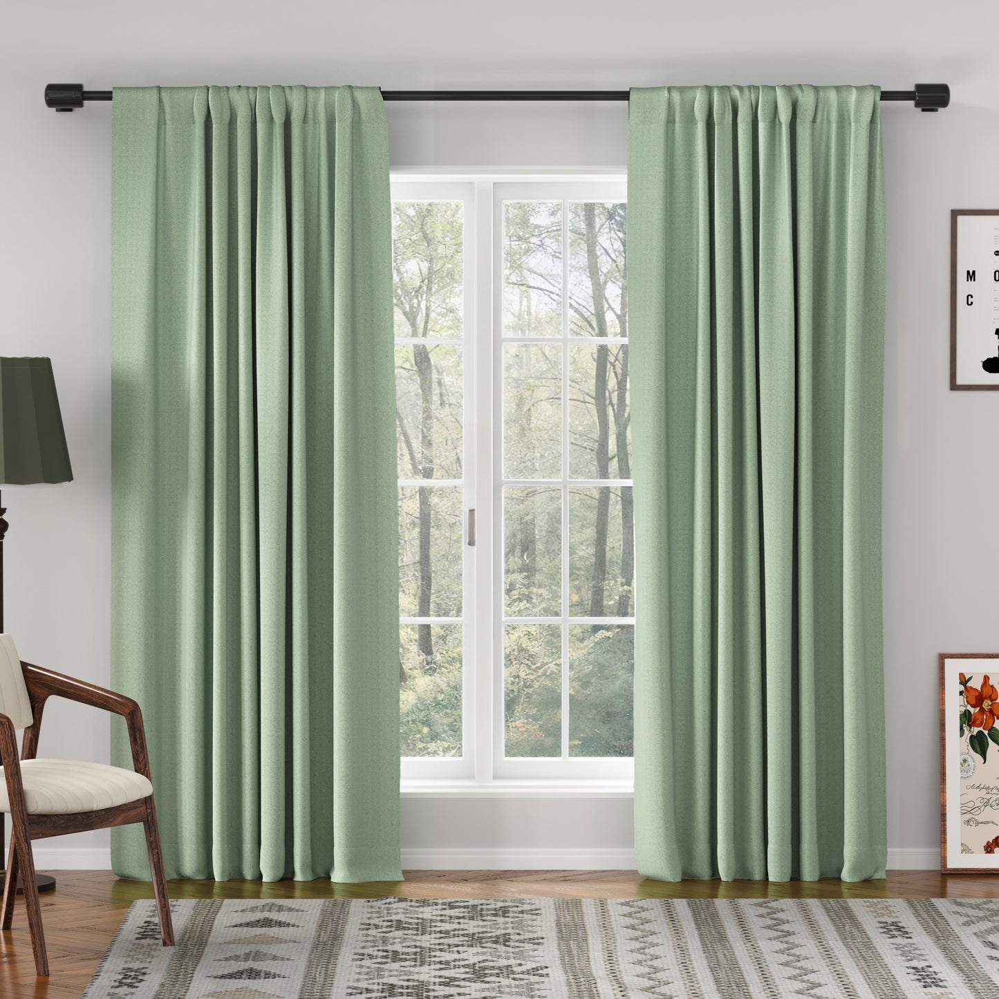 Chevron Textured Linen Blend Drape Soft Top