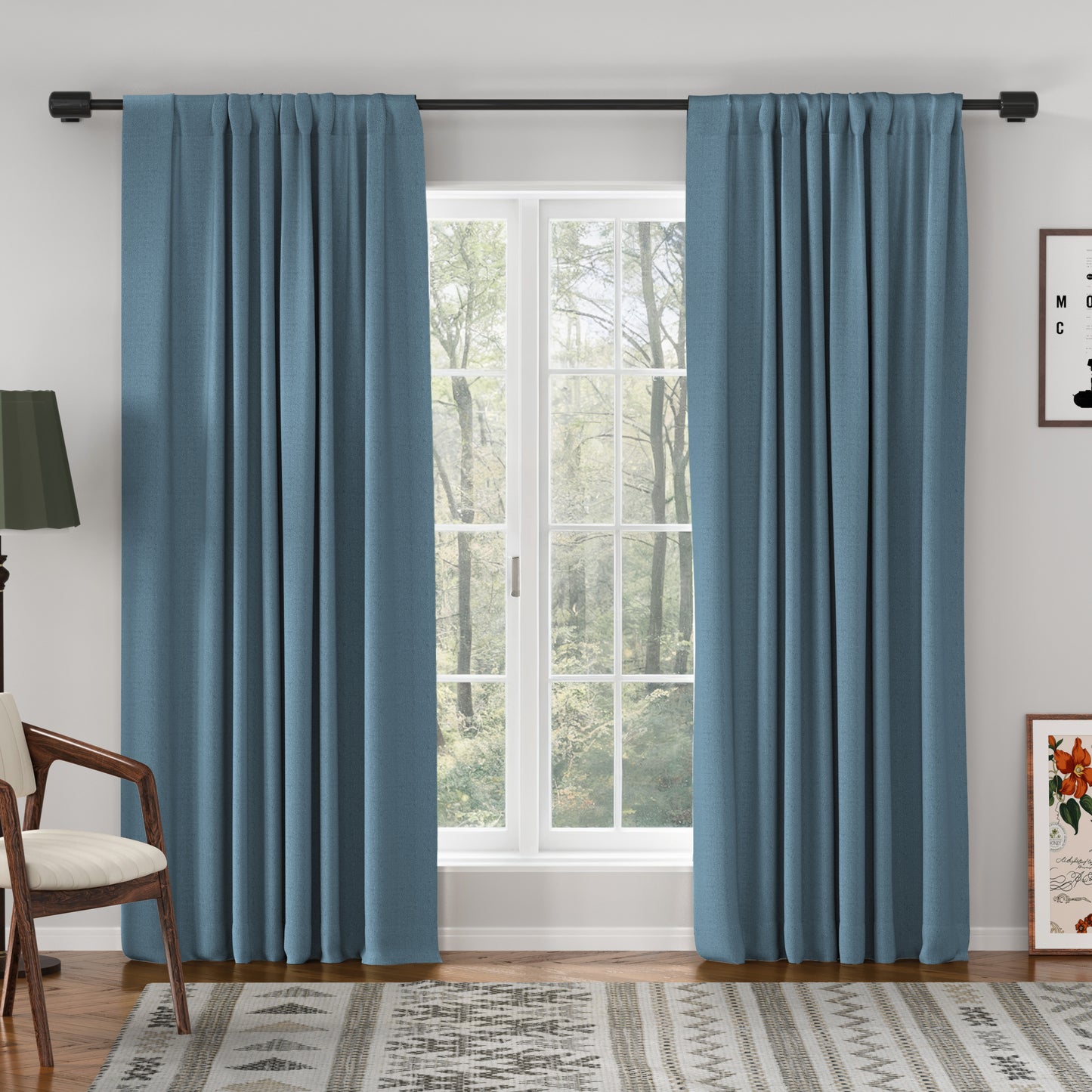 Chevron Textured Linen Blend Drape Soft Top