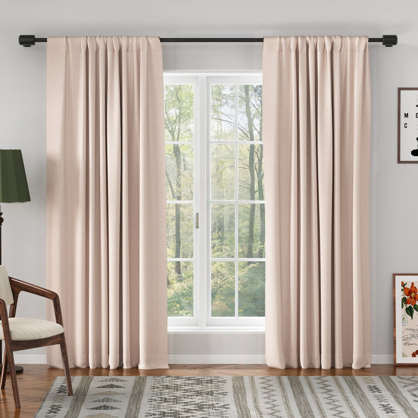 Chevron Textured Linen Blend Drape Soft Top