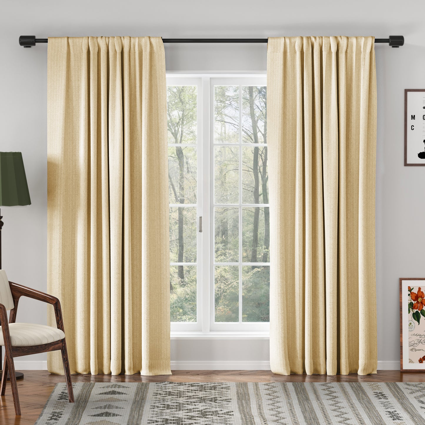 Chevron Textured Linen Blend Drape Soft Top