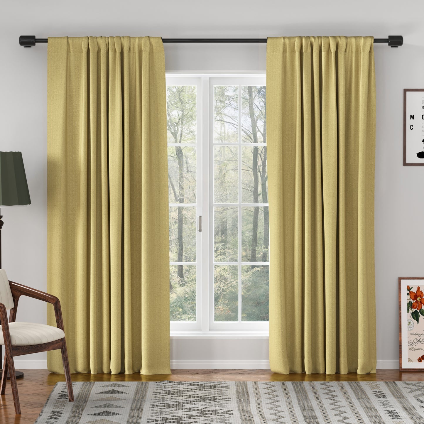 Chevron Textured Linen Blend Drape Soft Top