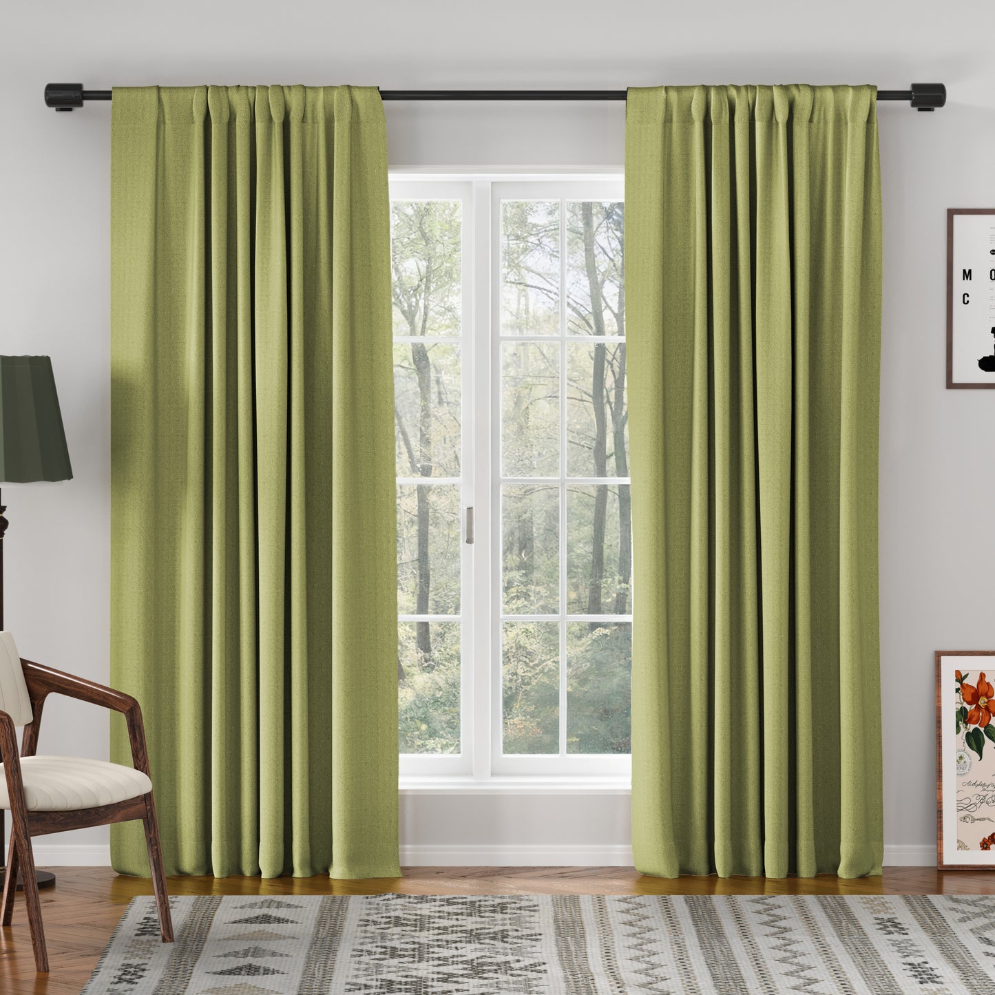 Chevron Textured Linen Blend Drape Soft Top