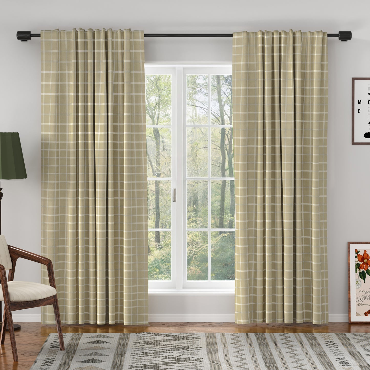 Sienna Striped Pattern Linen Blend Drape Soft Top