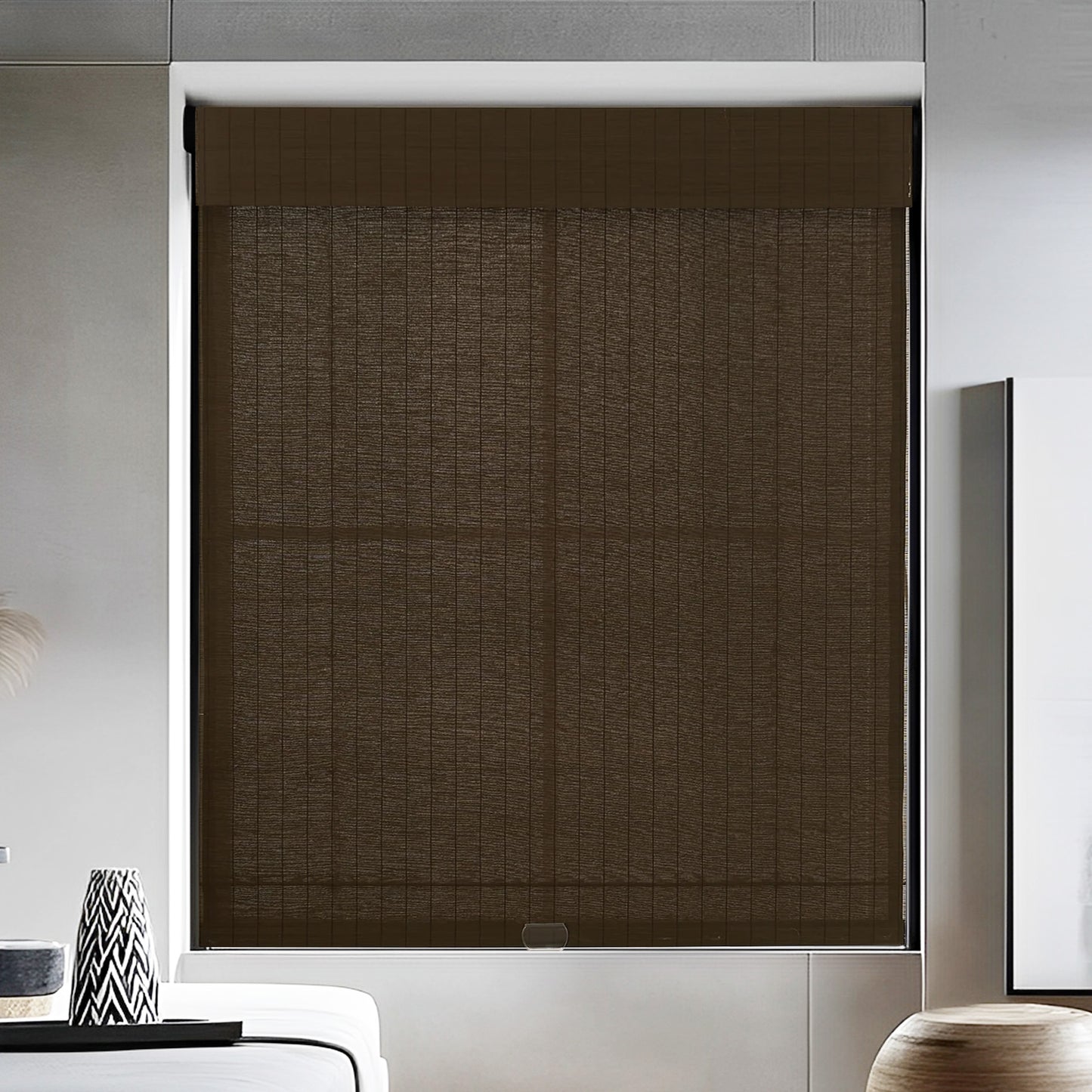 Woven Bamboo Shade, Deep brown