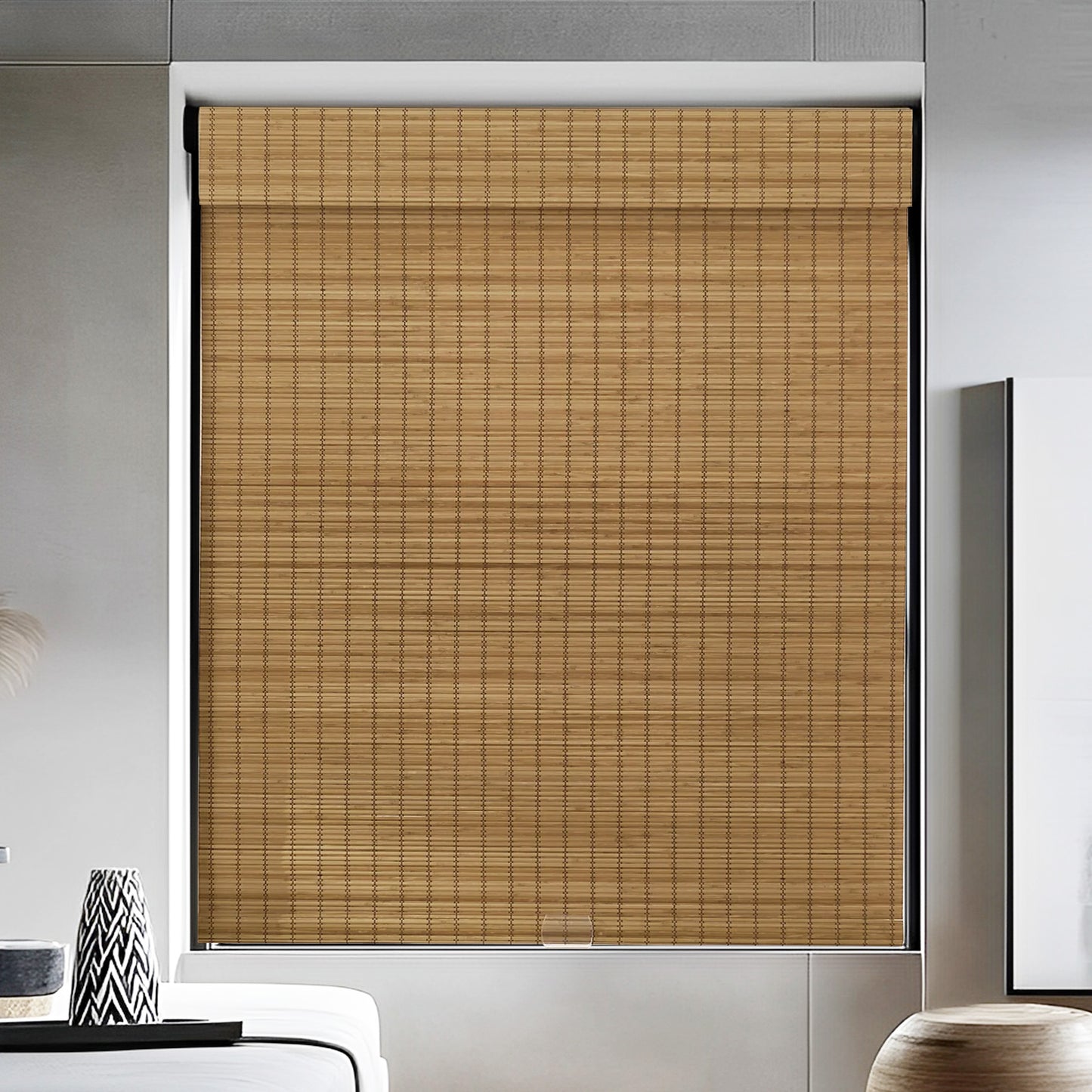 Woven Bamboo Shade, Medium brown