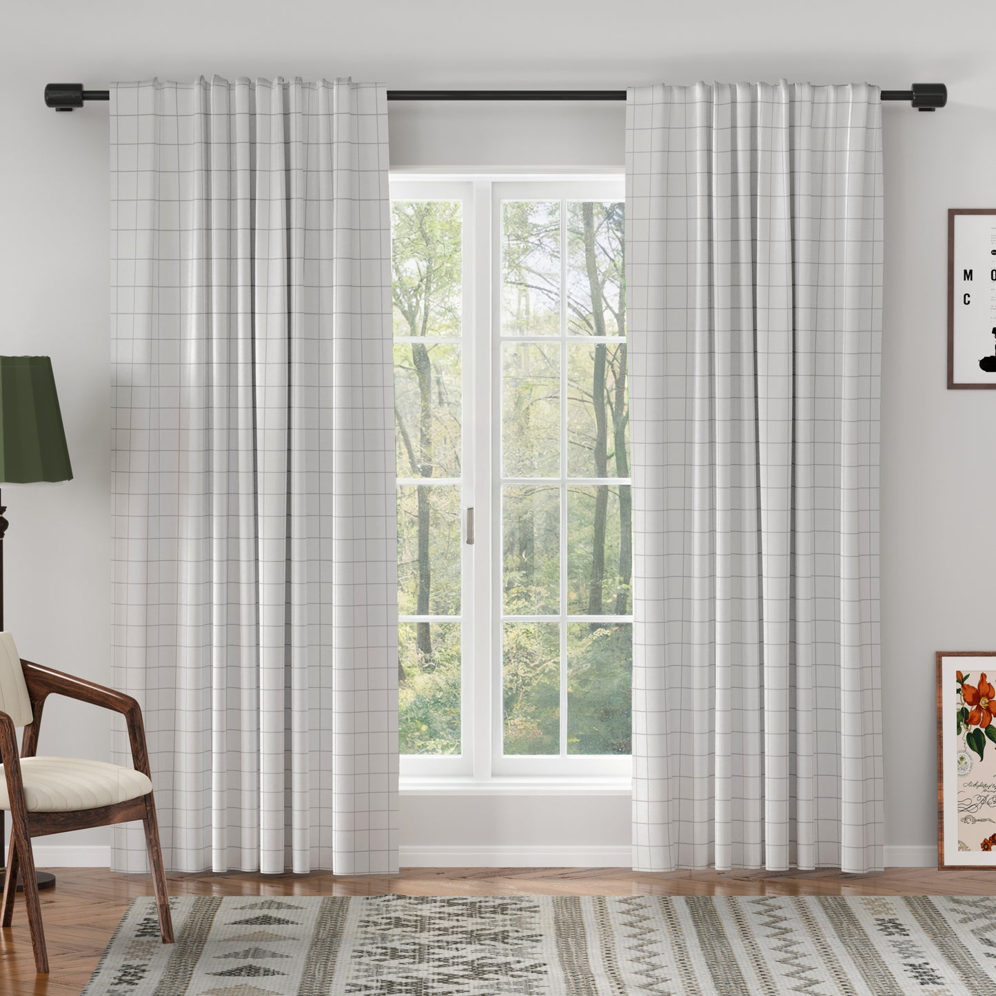 Sienna Striped Pattern Linen Blend Drape Soft Top