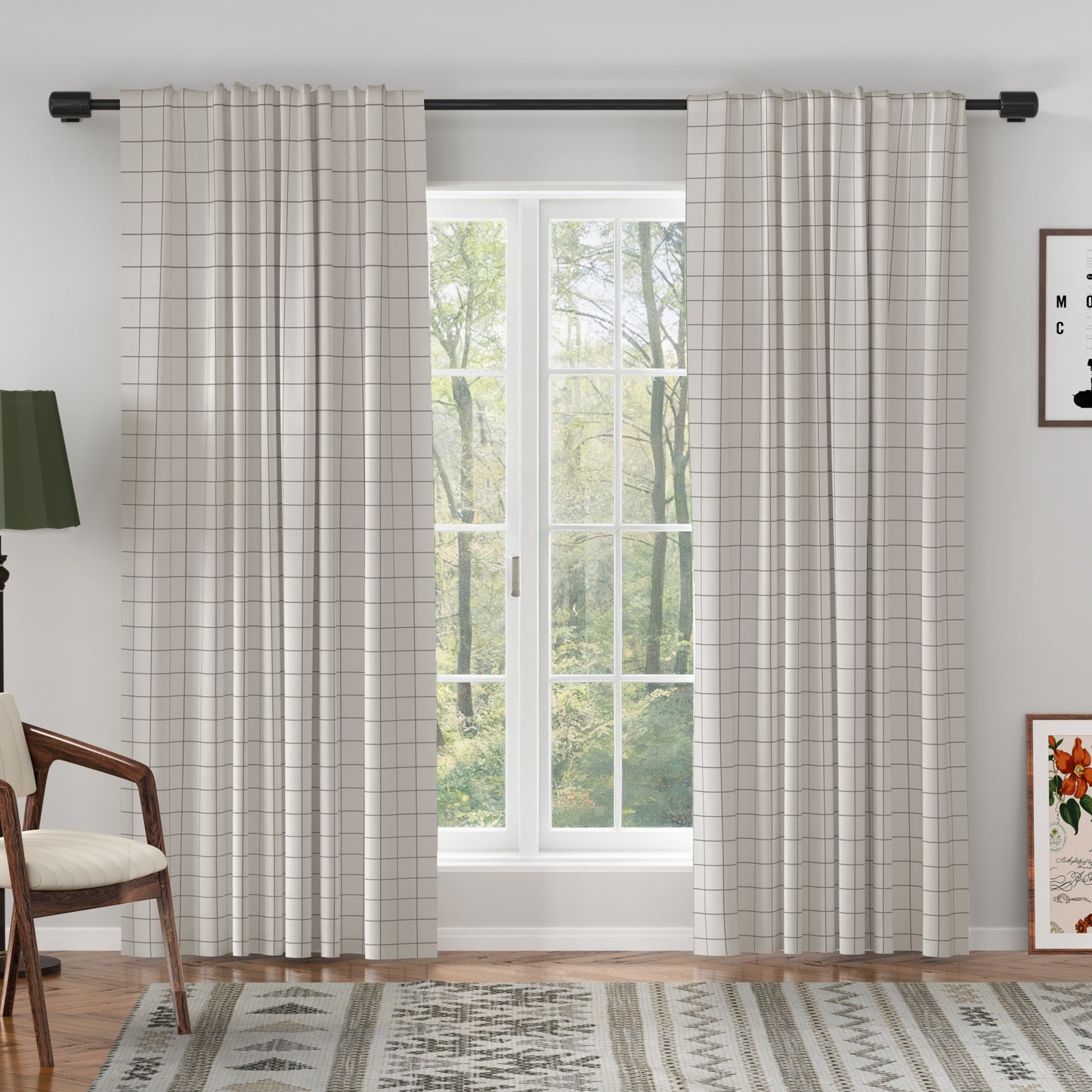 Sienna Striped Pattern Linen Blend Drape Soft Top