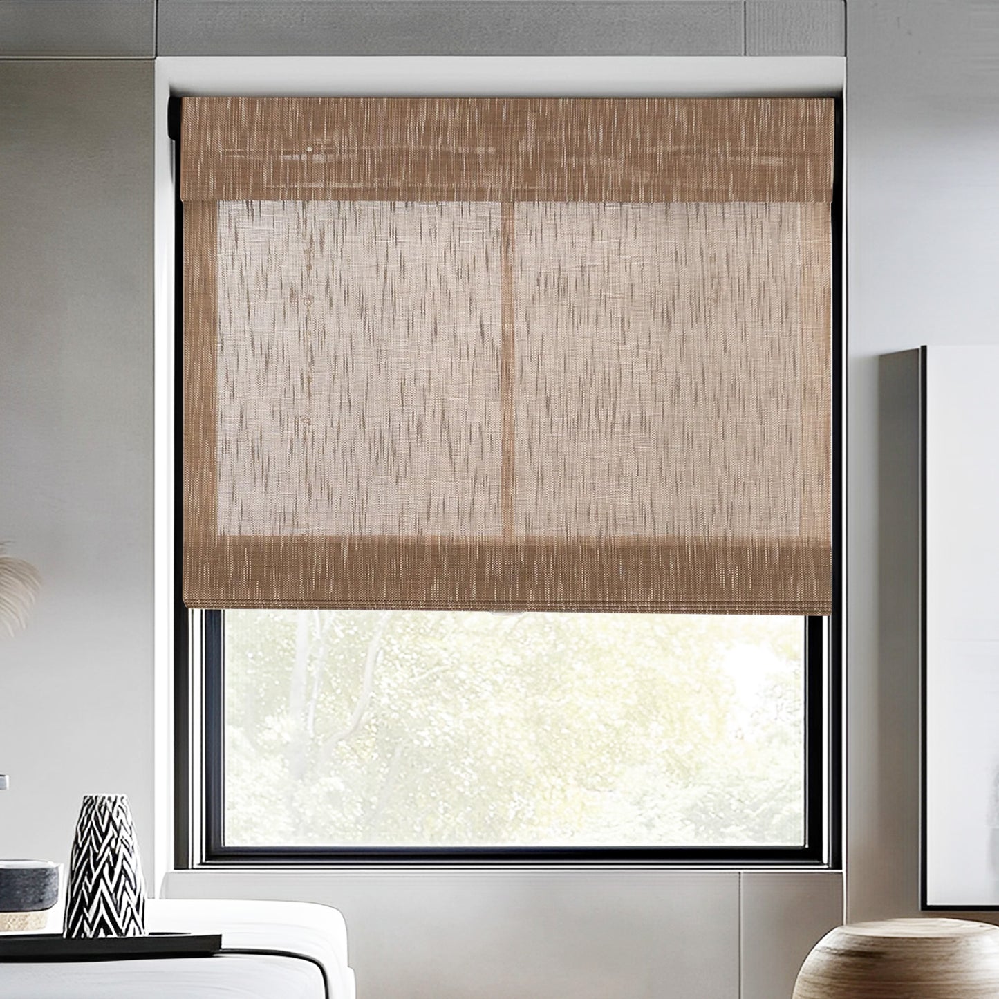 Woven Bamboo Shade, Walnut