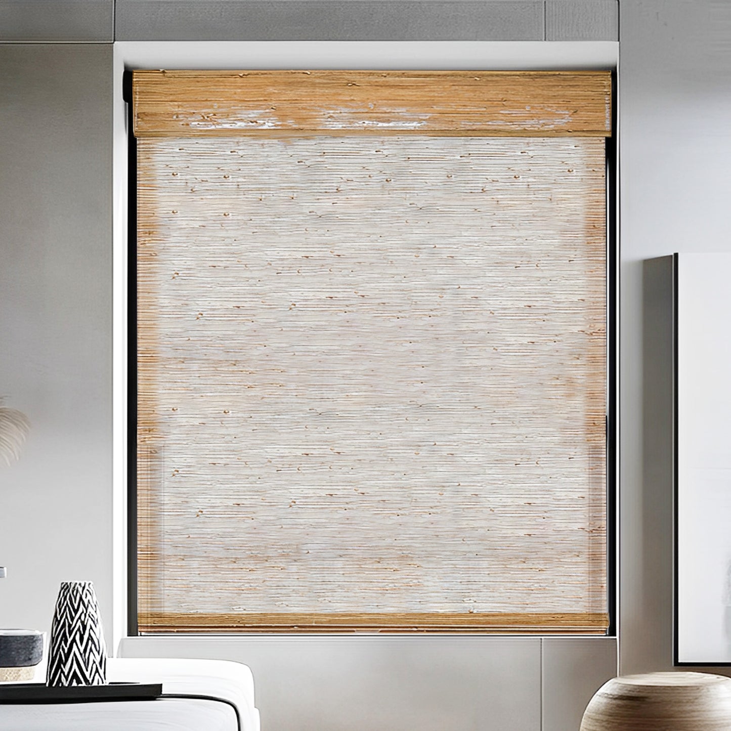 Kenaf Woven Bamboo Shade, Bark