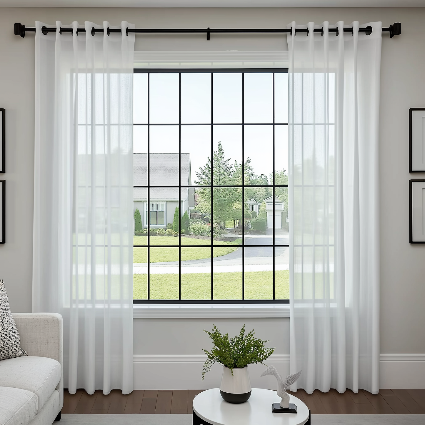 Auriel Semi Sheer Drapes Grommet