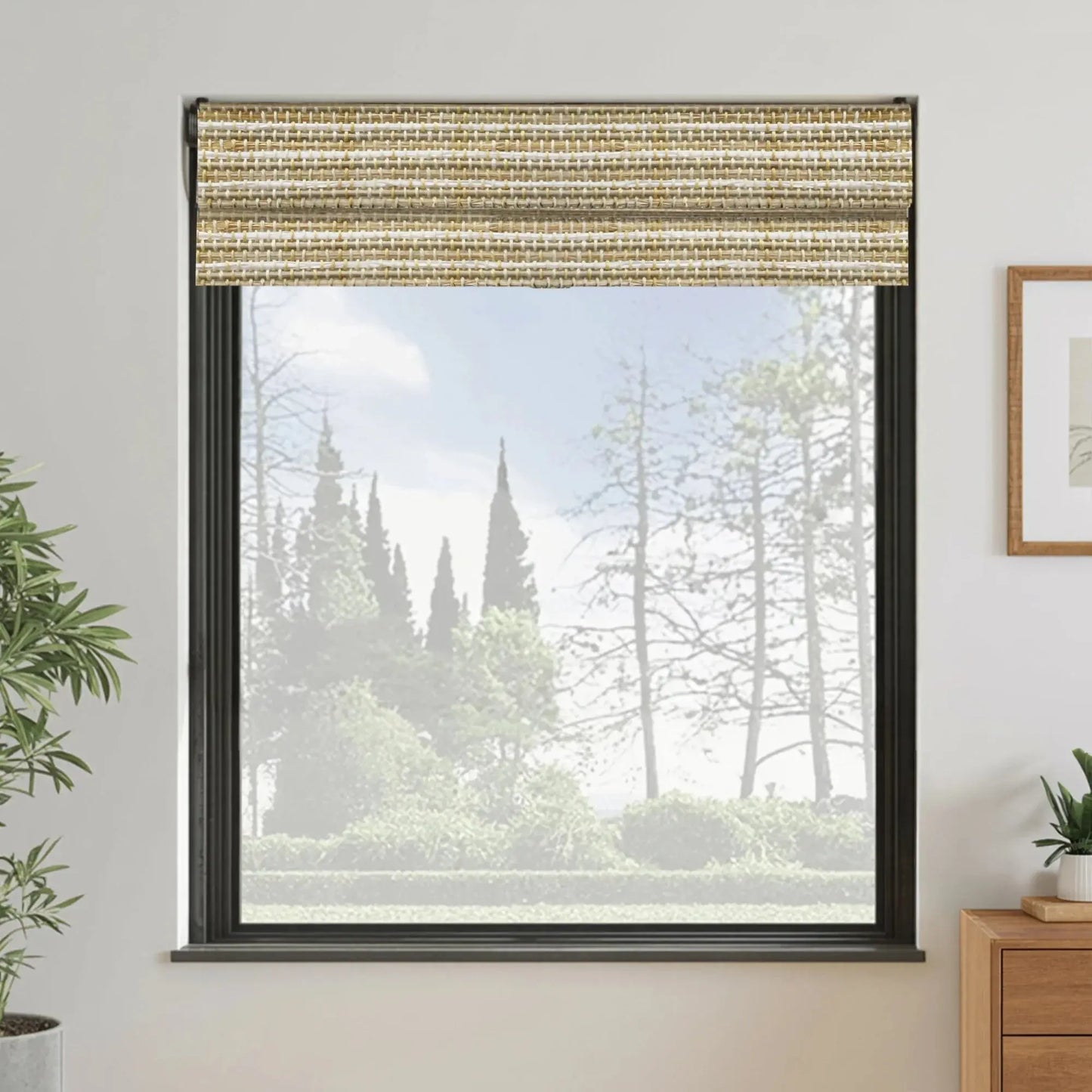 Natural Bamboo Woven Wood Blinds & Shades | Beige Brown - LuxDrape