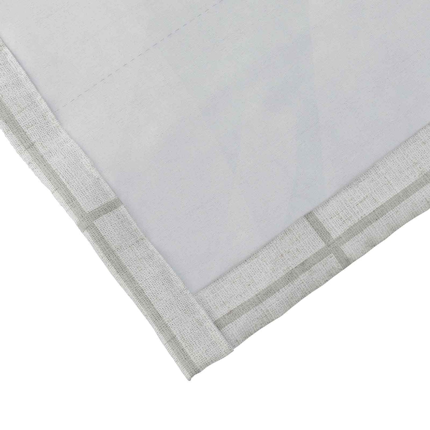 Sienna Striped Pattern Linen Blend Pleated Cafe Curtains