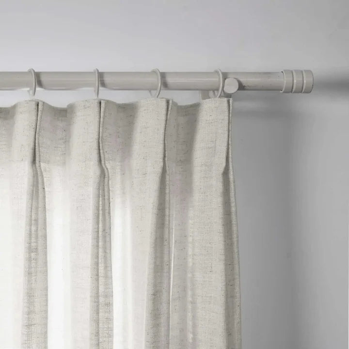 Florence Linen Pleated Cafe Curtains