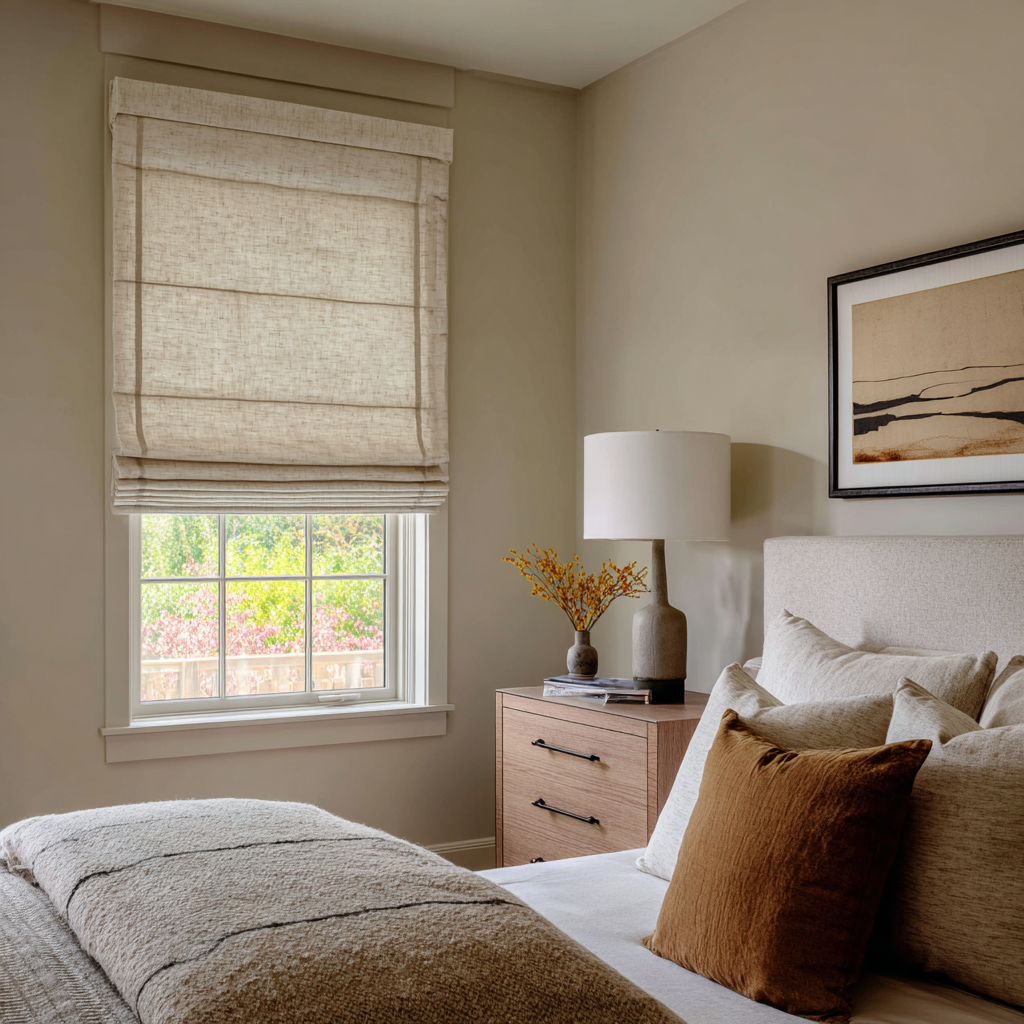 Bedroom Roman Shades &amp; Blackout: How to Create a Calm, Sleep-Ready Space