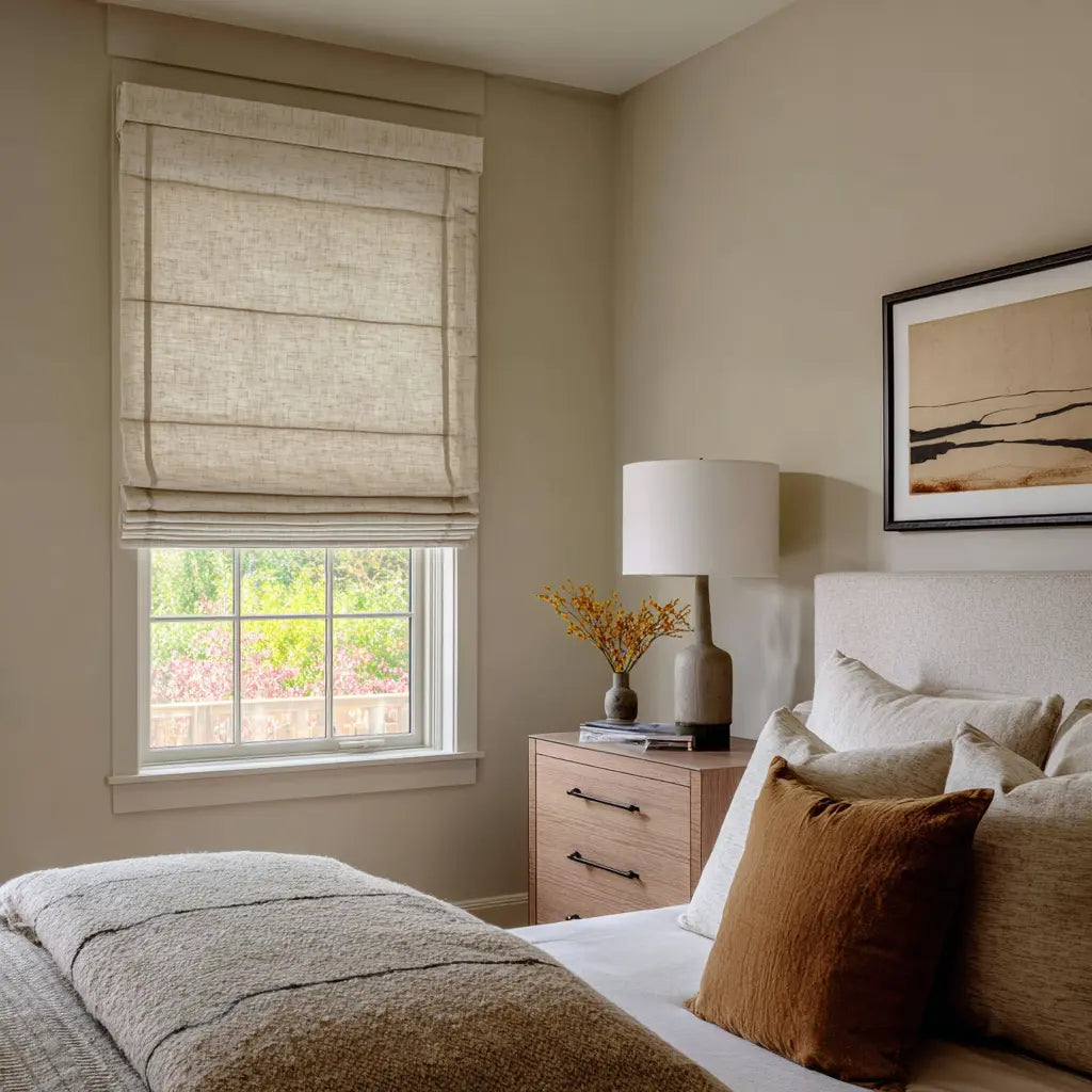 Bedroom Roman Shades &amp; Blackout: How to Create a Calm, Sleep-Ready Space