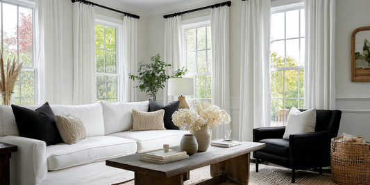 What Color Curtains Go Best with Black Curtain Rods? - LuxDrape
