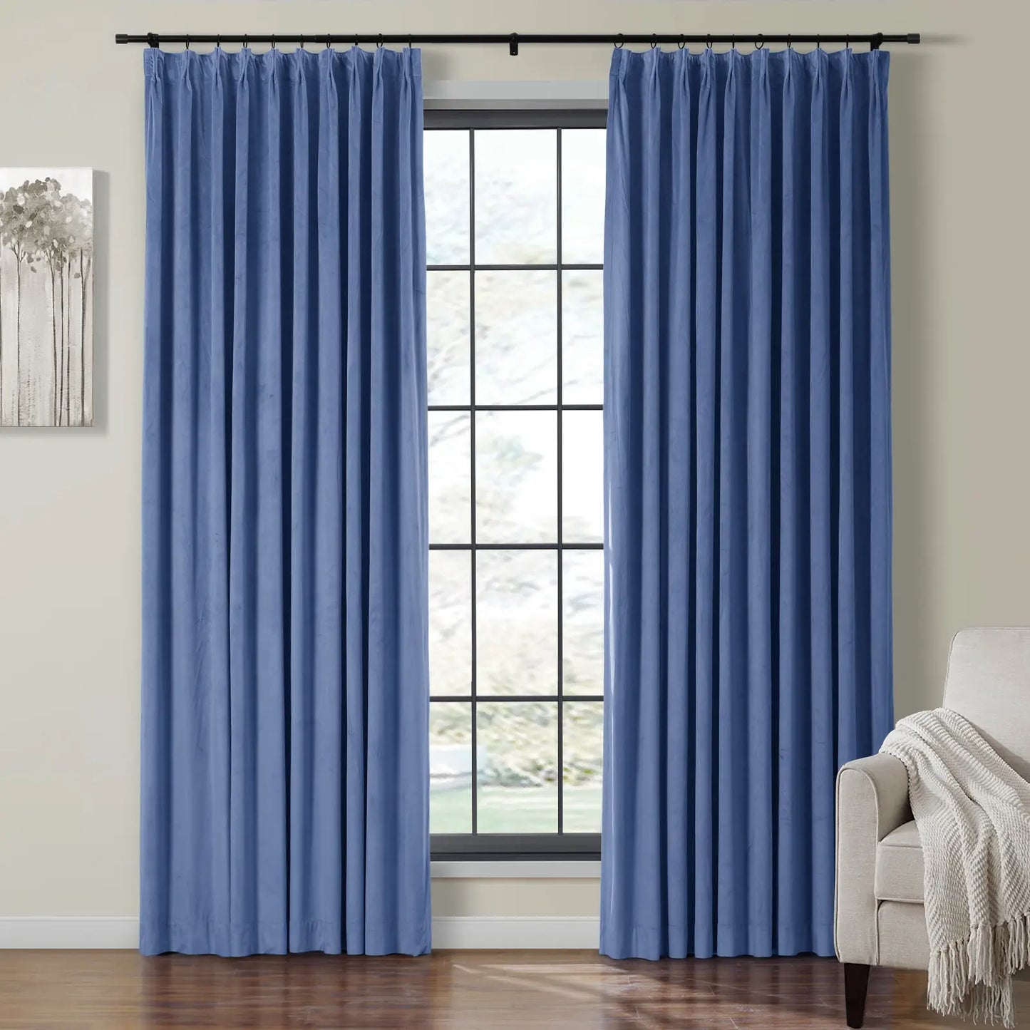 Velmor Velvet Drapes Pleated