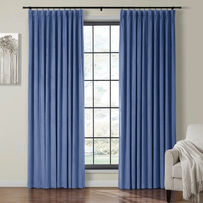 Velmor Velvet Drapes Pleated