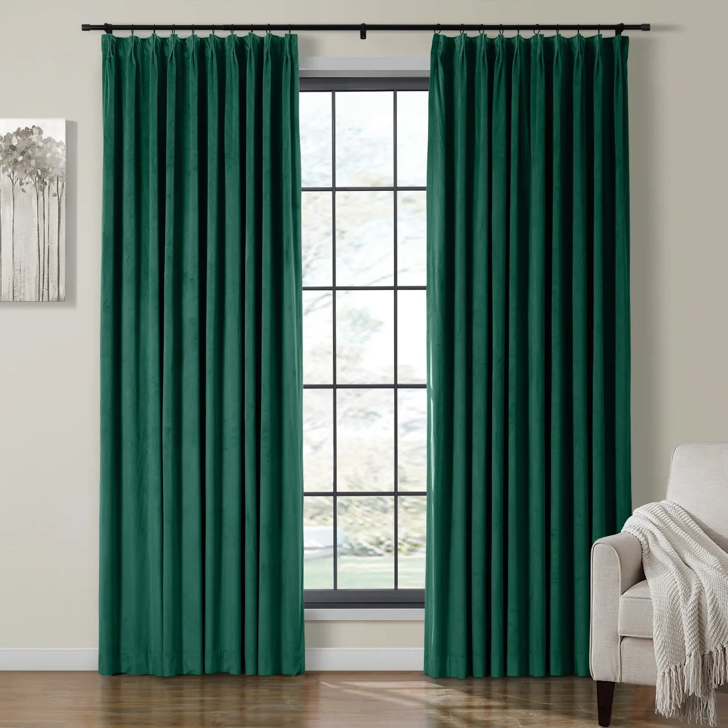 Velmor Velvet Drapes Pleated