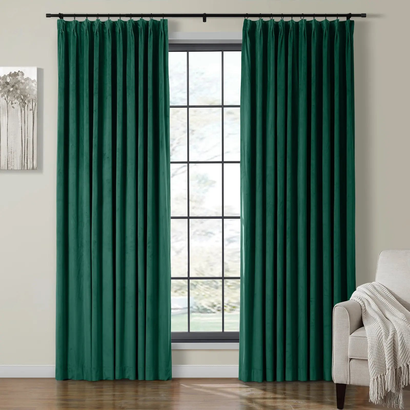 Velmor Velvet Drapes Pleated