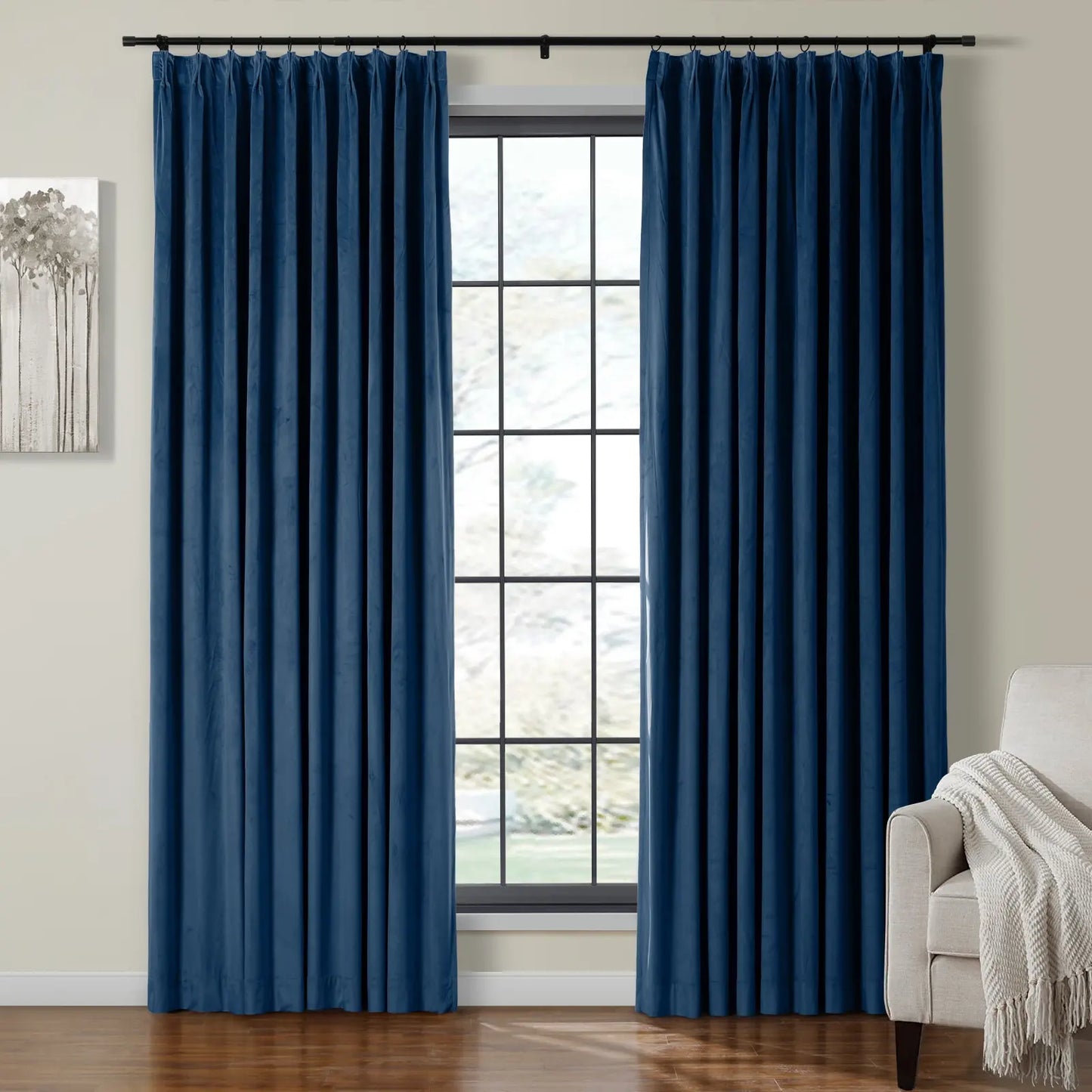 Velmor Velvet Drapes Pleated