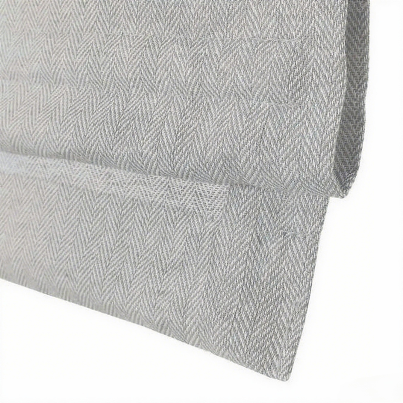 Chevron Herringbone Weave Linen  Roman Shade Cordless