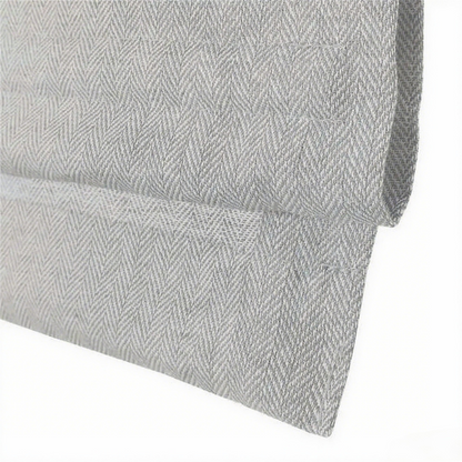 Chevron Herringbone Weave Linen  Roman Shade Cordless