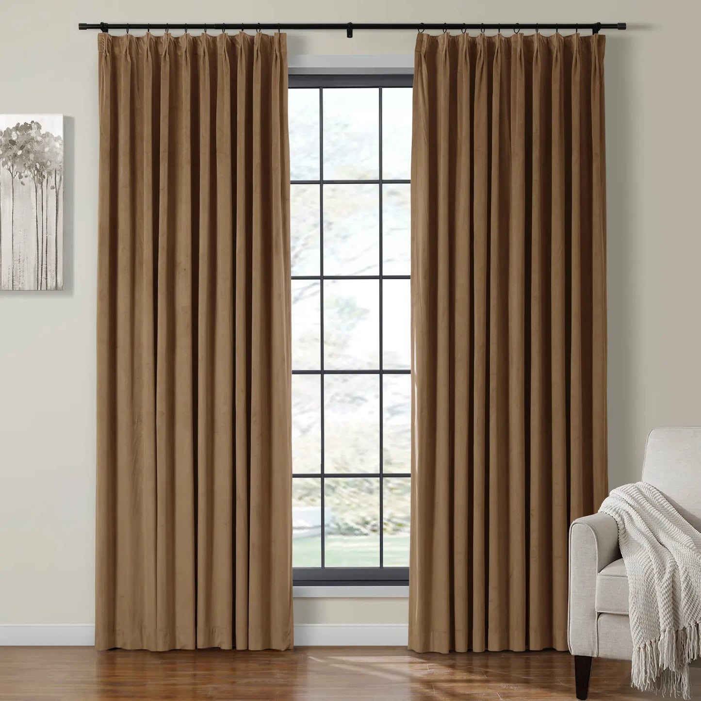 Velmor Velvet Drapes Pleated