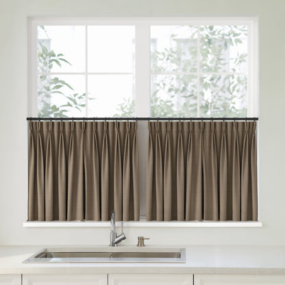 Florence Linen Pleated Cafe Curtains