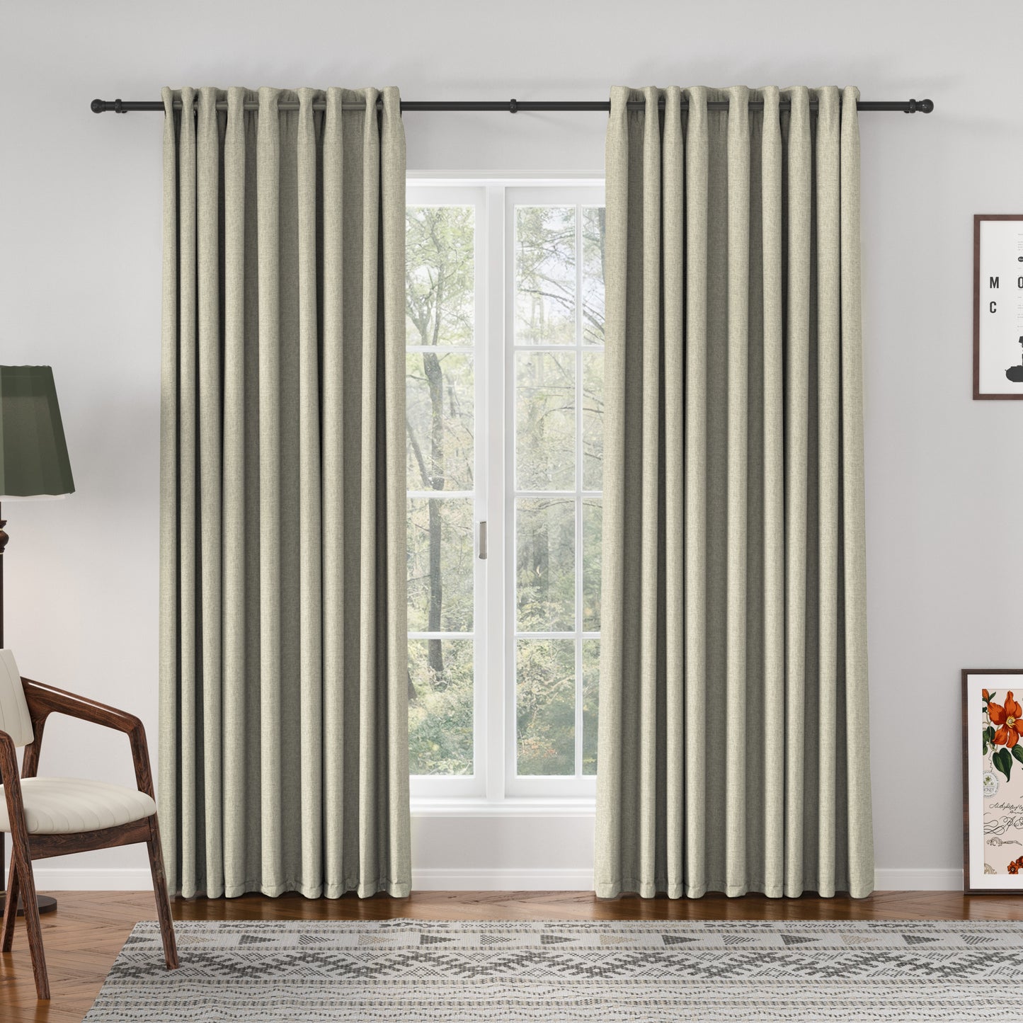 Florence Linen Blend Drapes Grommet