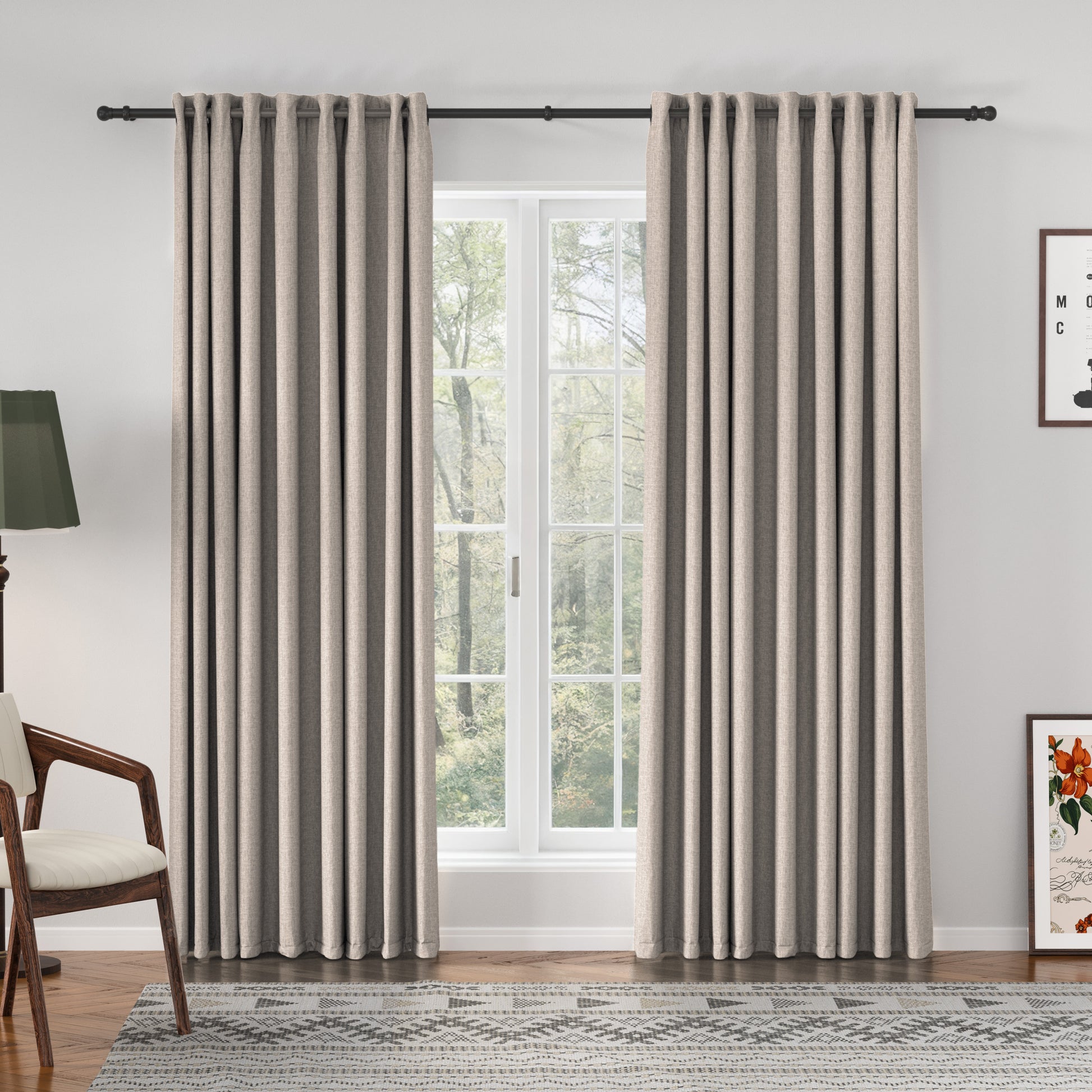 Florence Linen Blend Drapes Grommet - LuxDrape