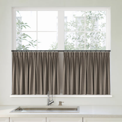Florence Linen Pleated Cafe Curtains