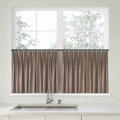 Florence Linen Pleated Cafe Curtains