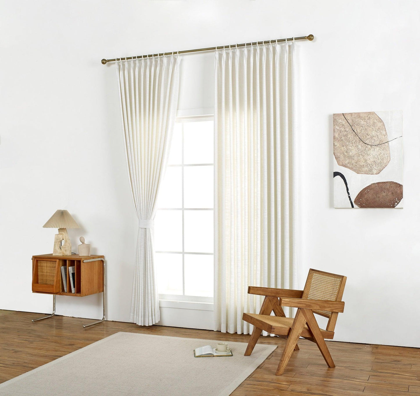 Florence Linen Blend Drapes Pleated