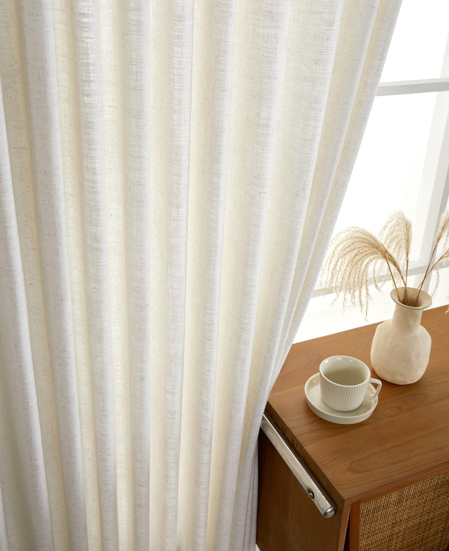 Florence Linen Blend Drapes Pleated