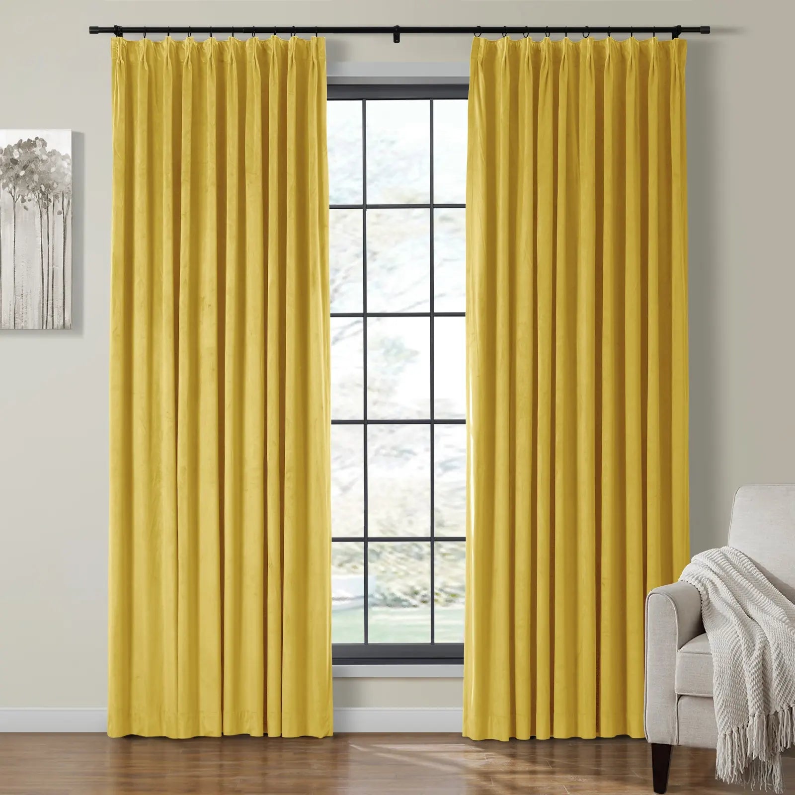 Velmor Velvet Drapes Pleated