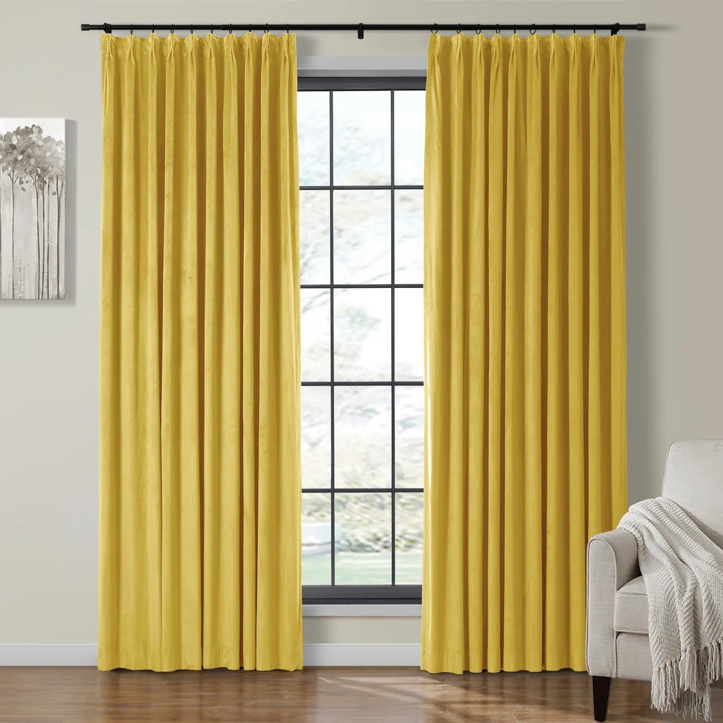 Velmor Velvet Drapes Pleated