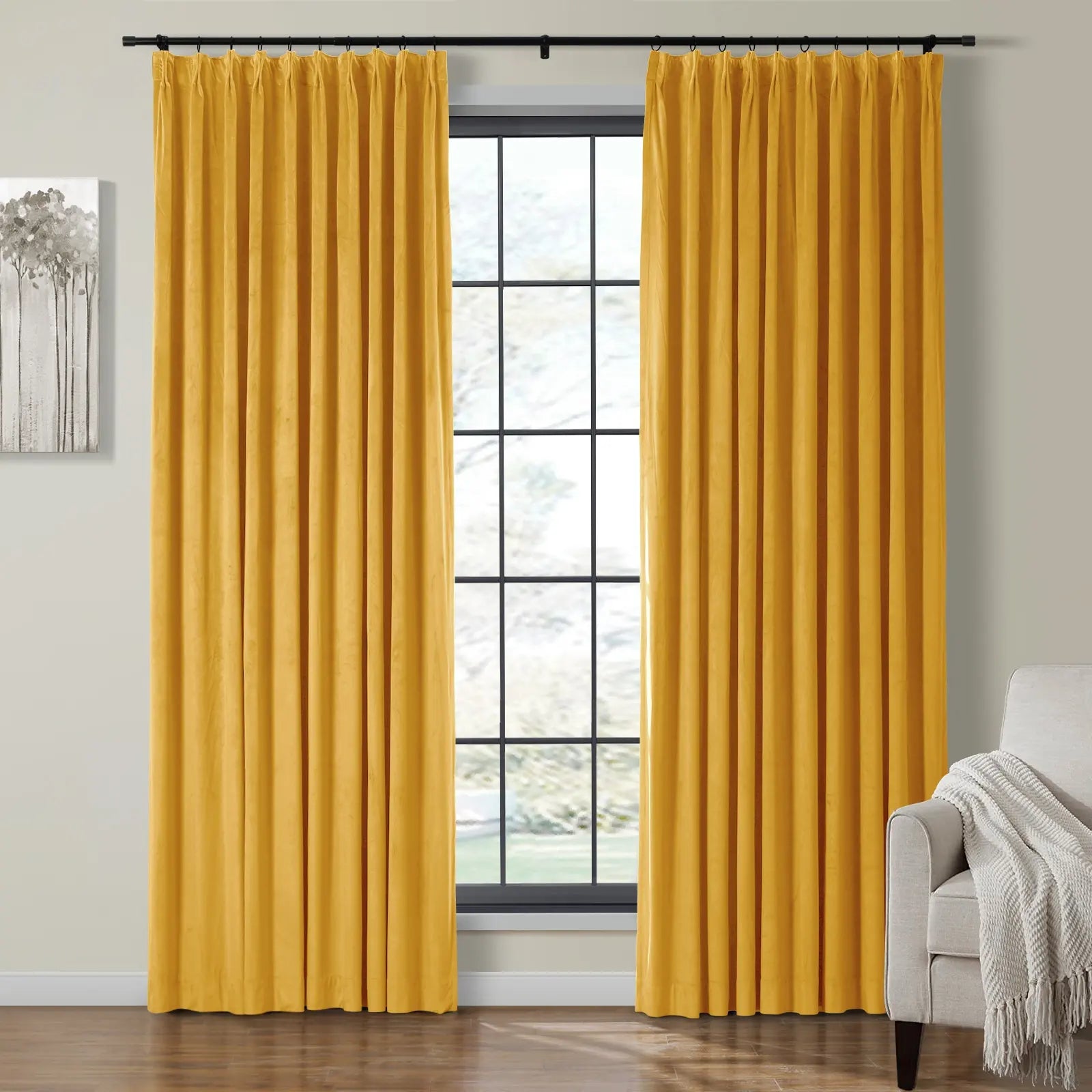 Velmor Velvet Drapes Pleated
