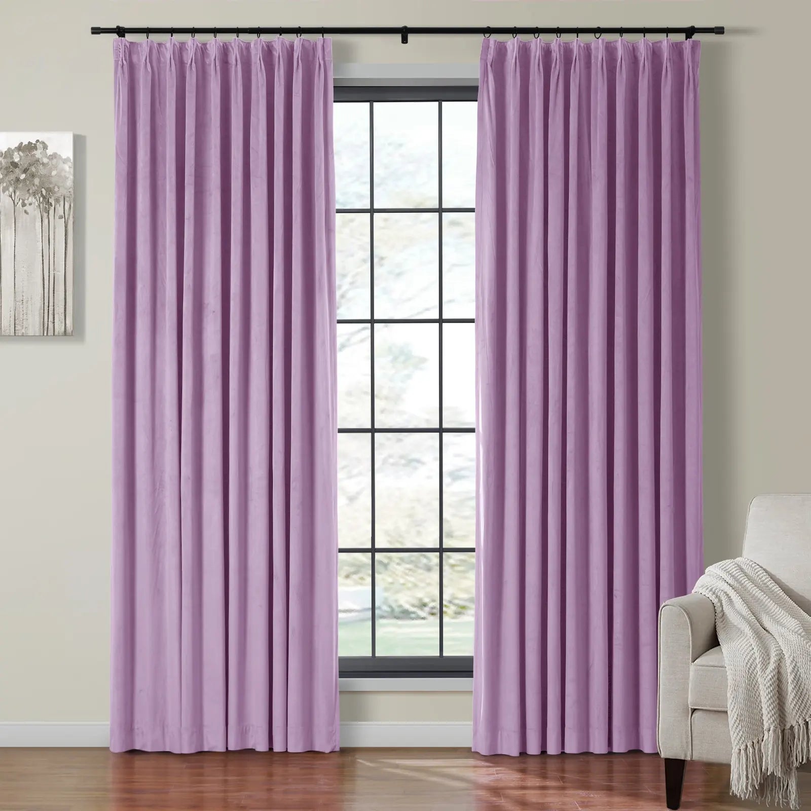Velmor Velvet Drapes Pleated