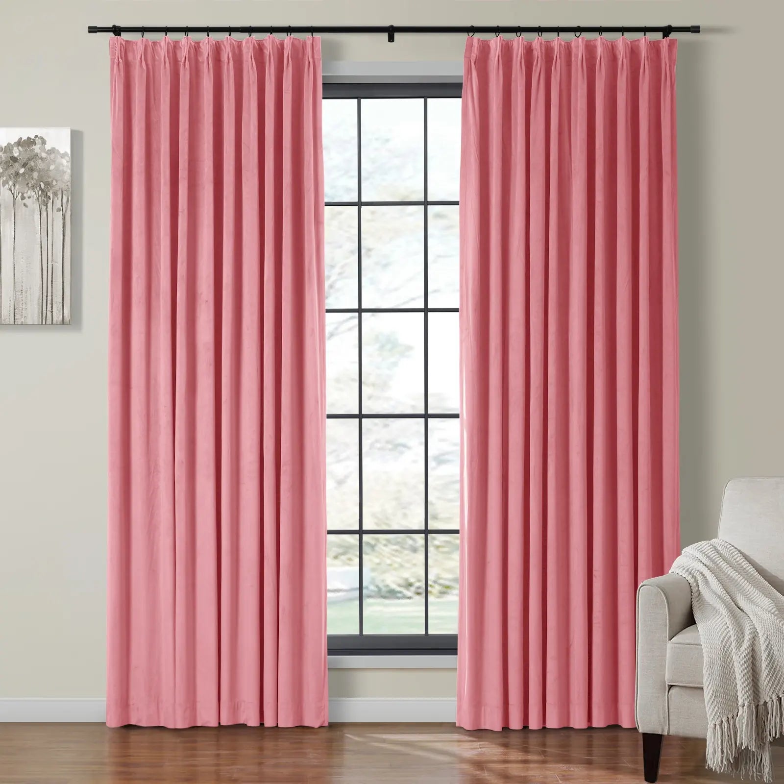 Velmor Velvet Drapes Pleated