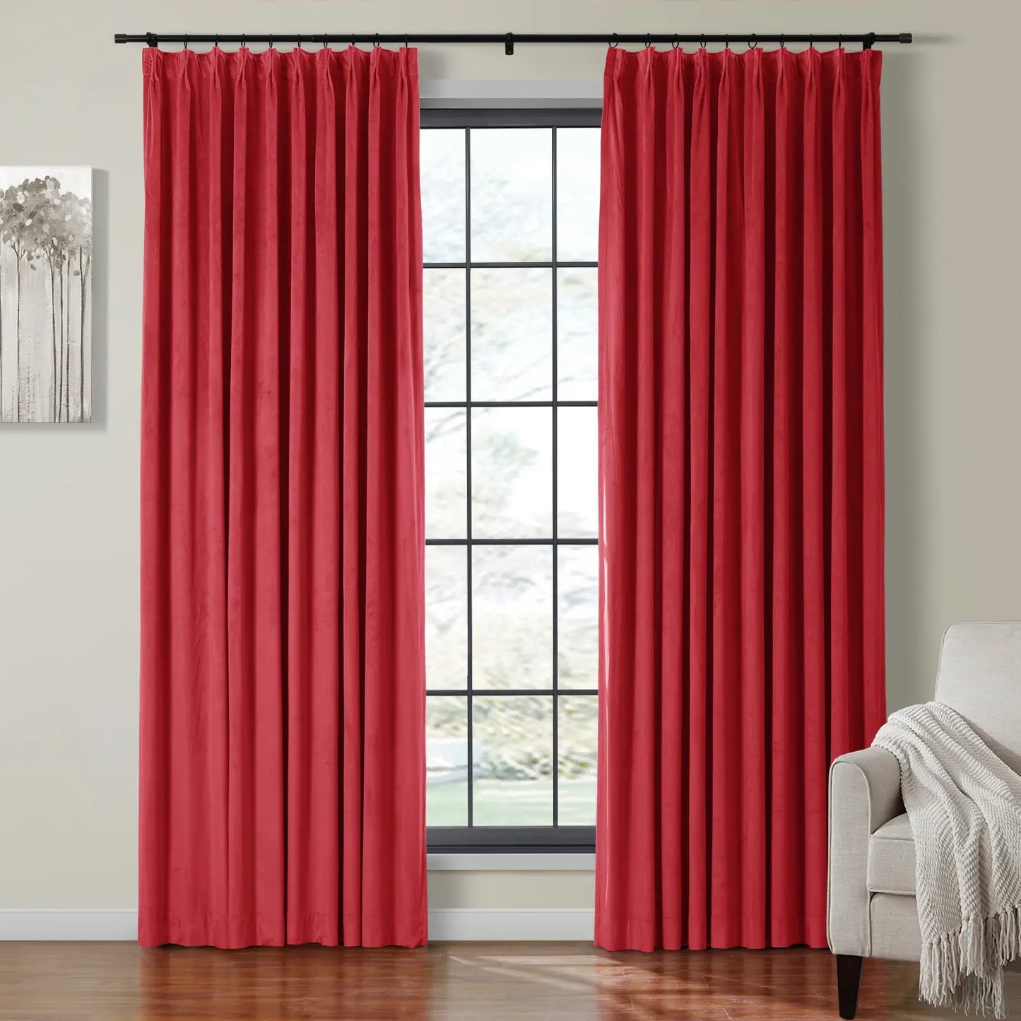 Velmor Velvet Drapes Pleated