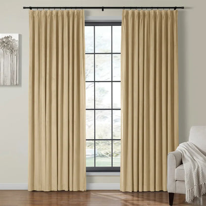Velmor Pleated Velvet Curtains with Blackout Lining - LuxDrape