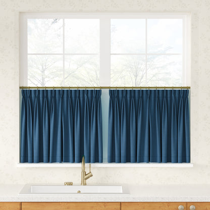Breeza Cotton Blend Pleated Cafe Curtains