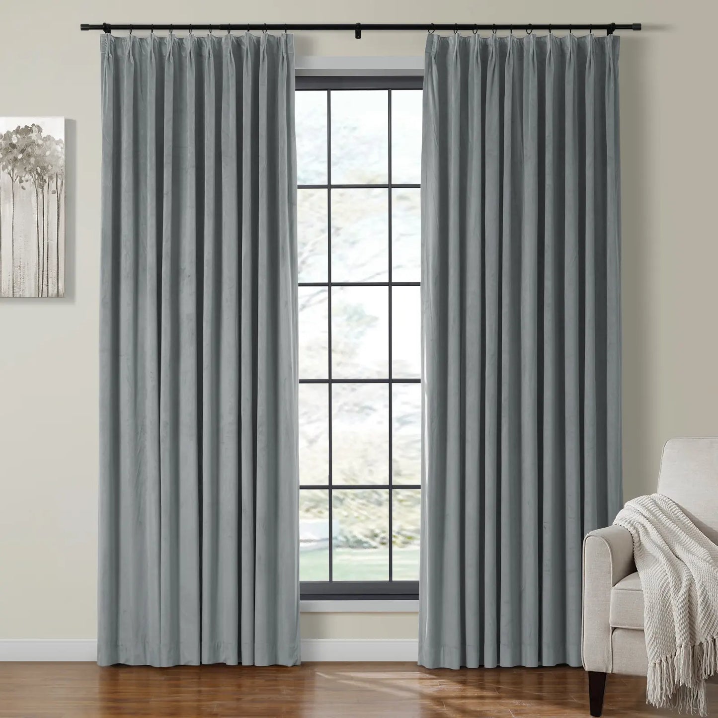 Velmor Velvet Drapes Pleated