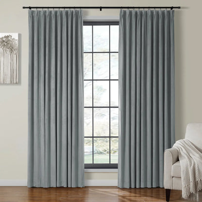 Velmor Velvet Drapes Pleated