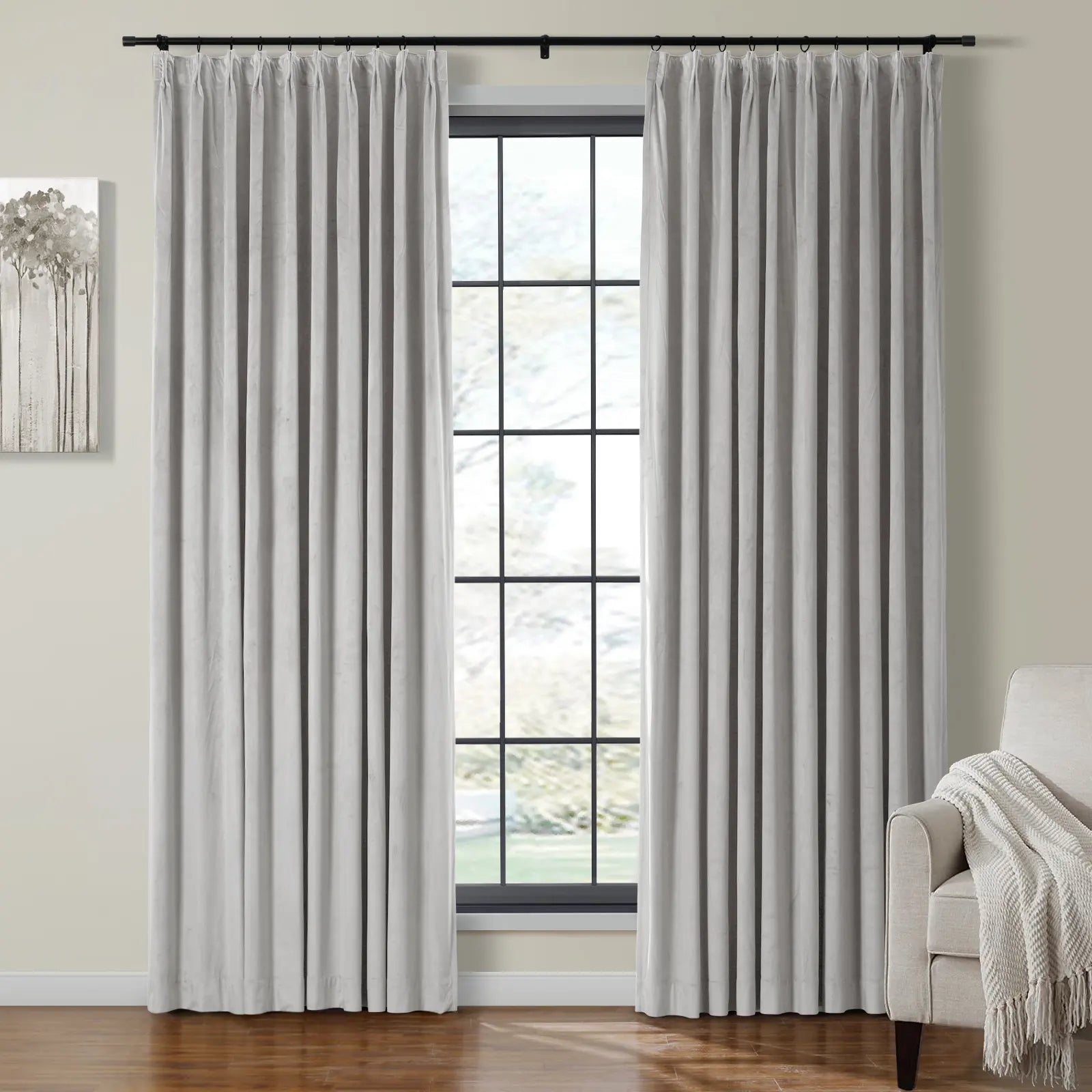 Velmor Velvet Drapes Pleated
