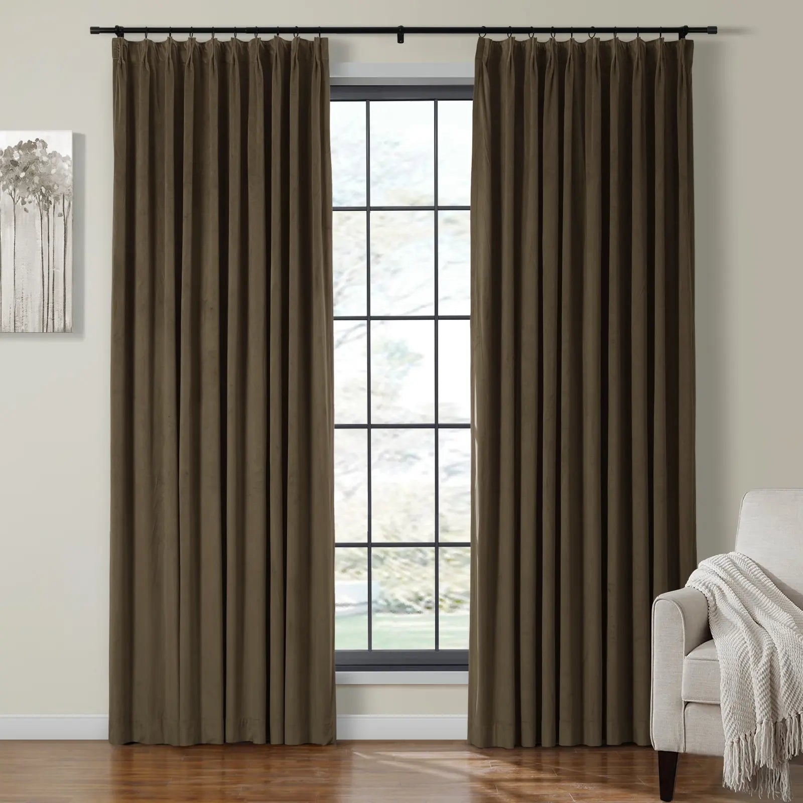 Velmor Velvet Drapes Pleated